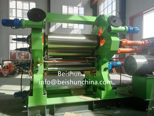 kopen Automatisch drooglagersysteem 4 rollen rubberen kalendermachine waterkoeling modus PLC-besturing online manufacture