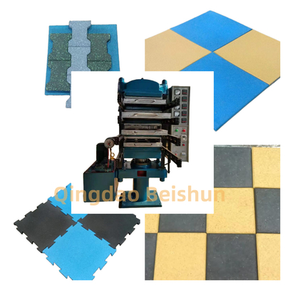 kopen PLC-besturing Rubber Floor Tile Vulcanizing Machine Rubber Floor Tile Making Machine online manufacture