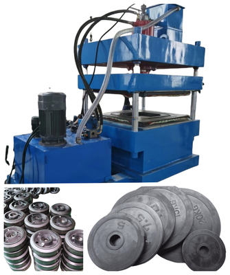 kopen 4.0MN Klemkracht Rubber Barbell Plate Hot Press Vulcaniserende Machine Rubber Dumbbell Maker online manufacture