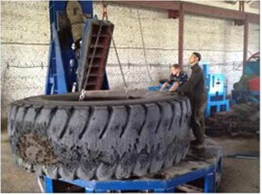 Scrap Shear Waste Tyre Recycling Machine Hydraulische bandsnijmachine voor rubberen slang