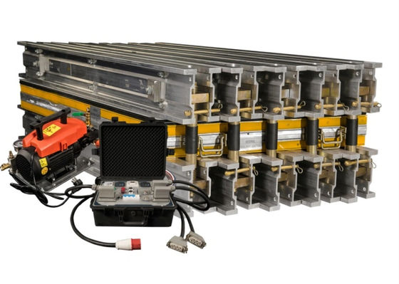 Kwaliteit Lichte draagbare rubberconveyorband vulcaniseringsmachine met 800 mm gordelbreedte 900 mm splice lengte en 12 pcs balk hoeveelheid Fabriek