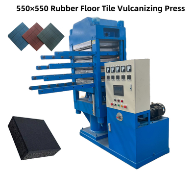PLC automatische besturing 4 laag rubber vloertegel vulcaniserende machine / rubber granule vloertegel maken machine