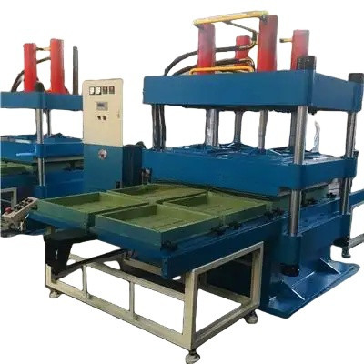 100T hydraulische druk 1000x1000 platte plaat vulcaniseringsmachine - Rubber granule vloer tegel maken machine