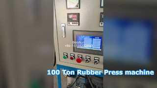 100 ton rubber vulkaniseerpers met een werktafelafmeting 400x400 mm