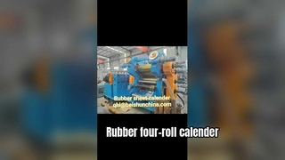 PLC-gestuurde rubberen kalender met vier rollen, hoge precisie, energiebesparing en lange levensduur.